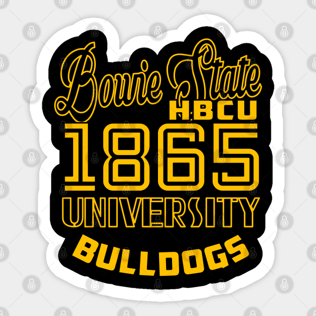 Bowie State 1865 University Apparel Sticker by HBCU Classic Apparel Co